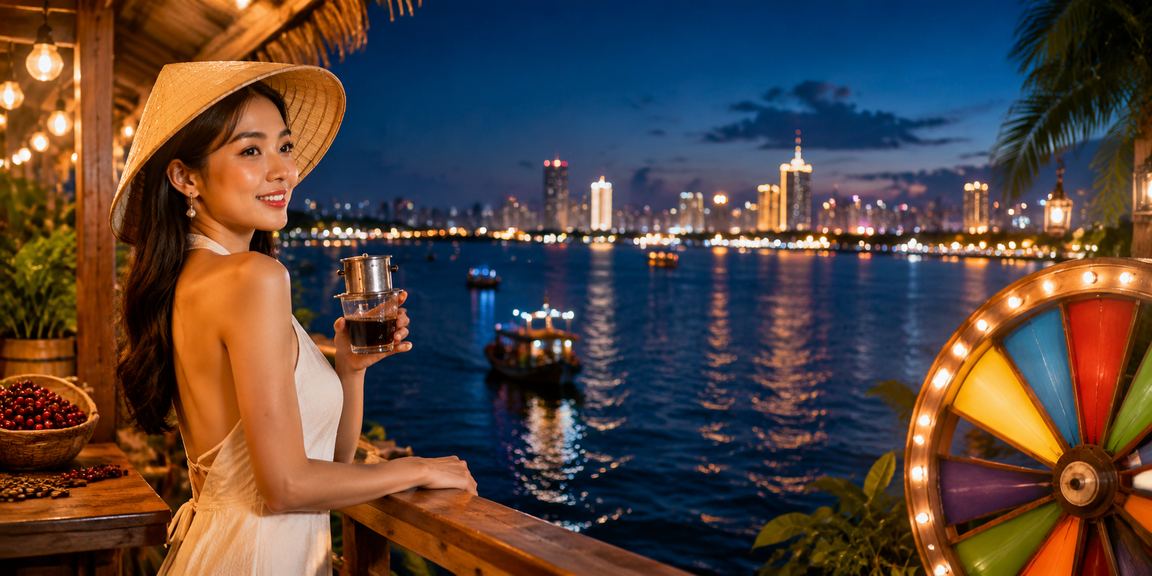 Người chơi betu tham gia roulette casino online tại vùng Mekong bên ly cà phê Việt