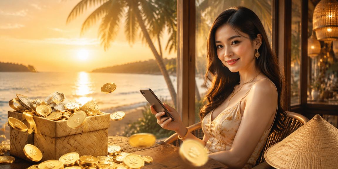Người chơi tại Phú Quốc nhận thưởng VIP từ nền tảng betu với nón lá truyền thống