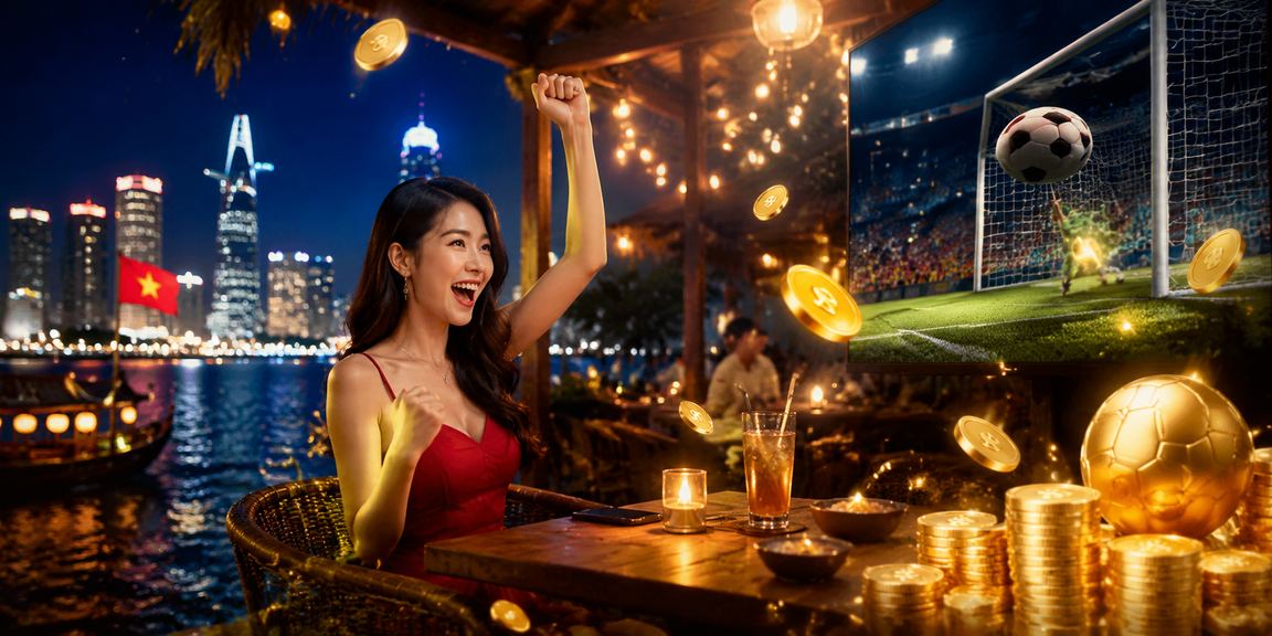 Người dùng thực hiện giao dịch tài chính tại Sài Gòn bên cốc cà phê buổi sáng